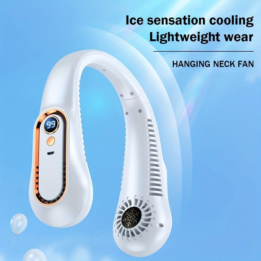 Bladeless Neck Fan with Digital Display