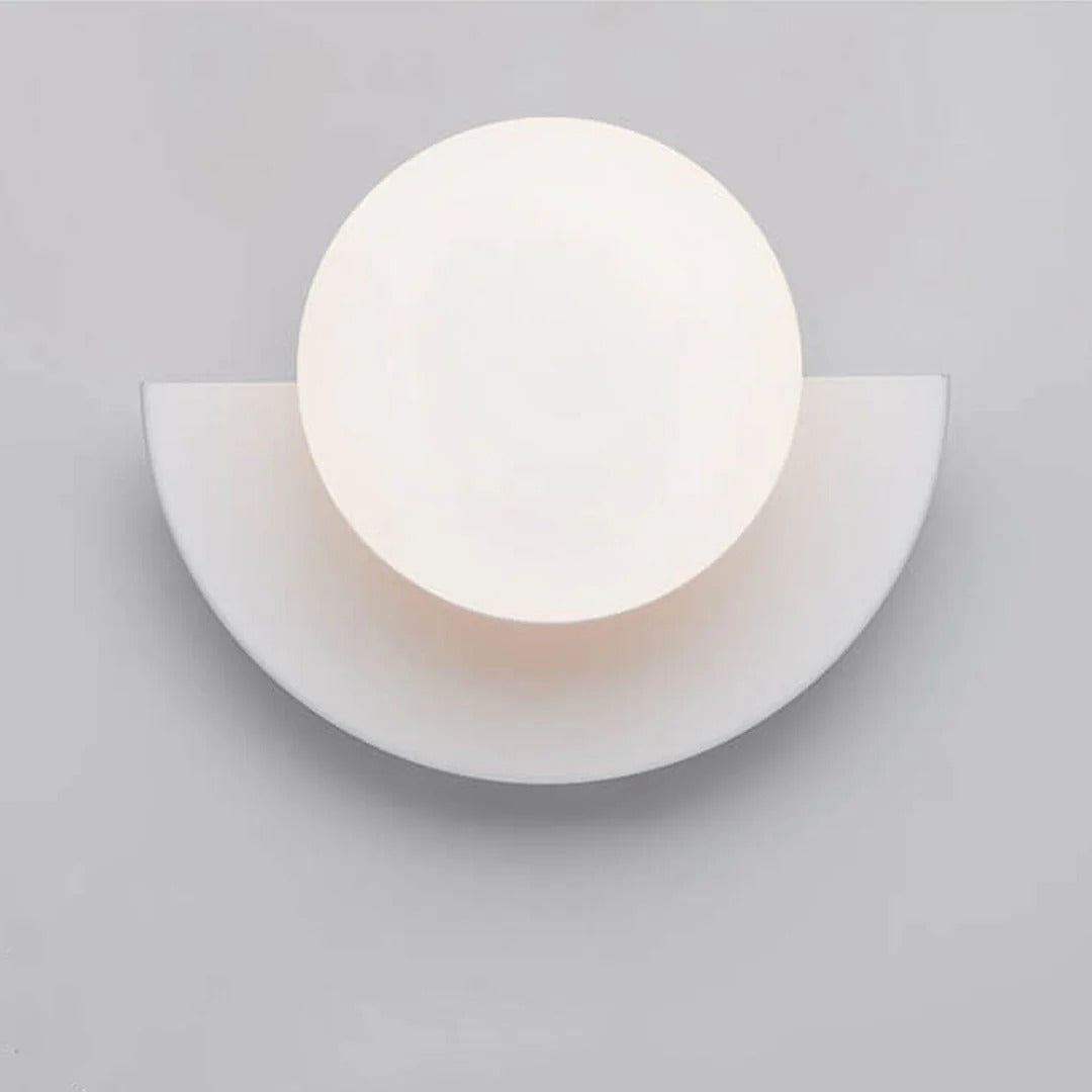 Modern Minimalist Glass Globe Iron Wall Sconce for Living Room and Bedroom