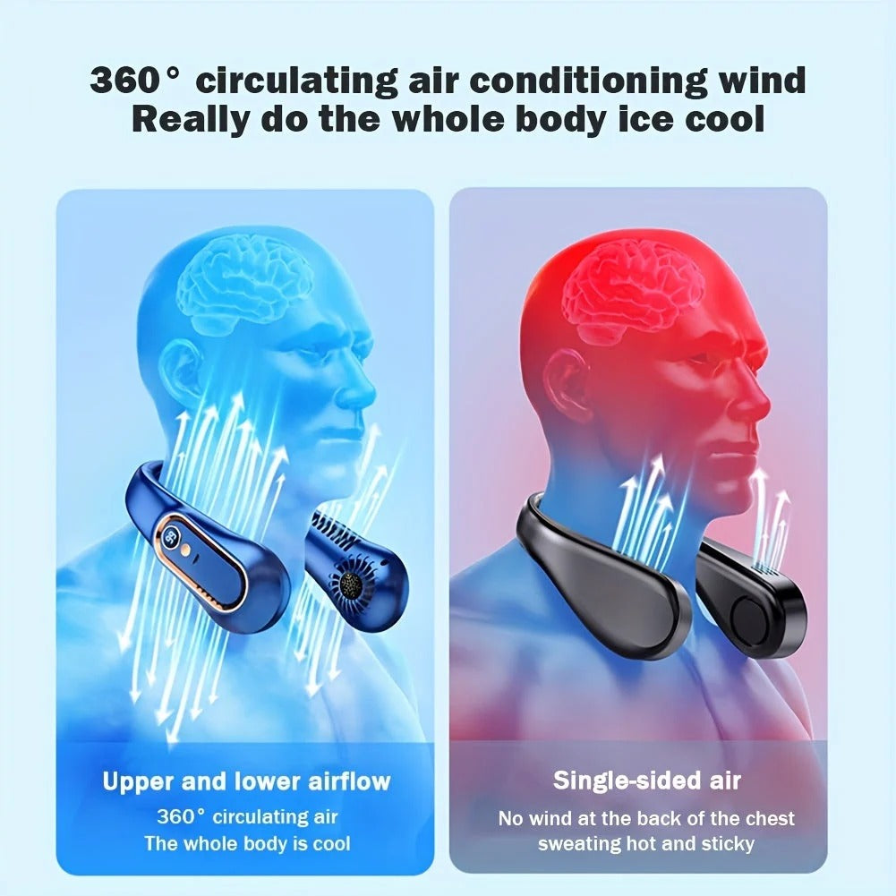 Bladeless Neck Fan with Digital Display