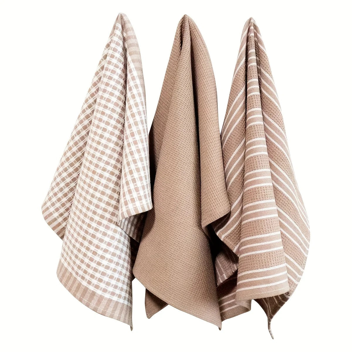 3-Piece Waffle Kitchen Towel Set
