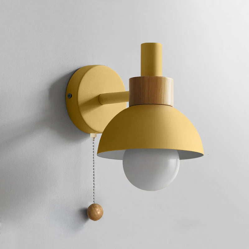 Nordic Macaron Globe Glass Wall Sconce for Living Room and Bedroom