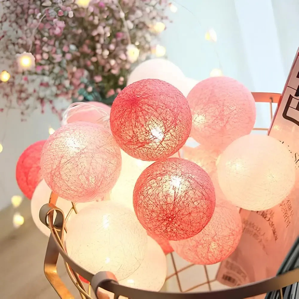 Woven Ball String Lights