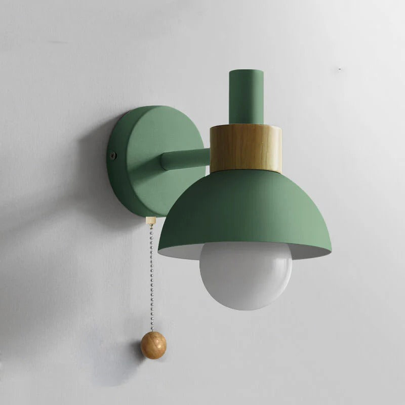 Nordic Macaron Globe Glass Wall Sconce for Living Room and Bedroom