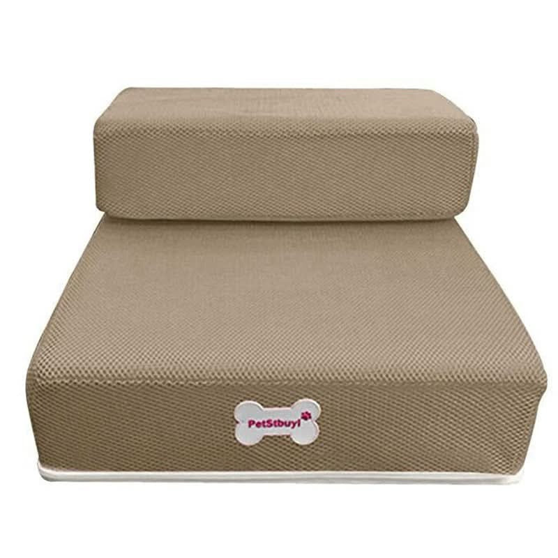 Two-Step Pet Furniture Stairs with Anti-Slip Covering
