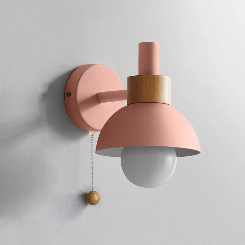 Nordic Macaron Globe Glass Wall Sconce for Living Room and Bedroom