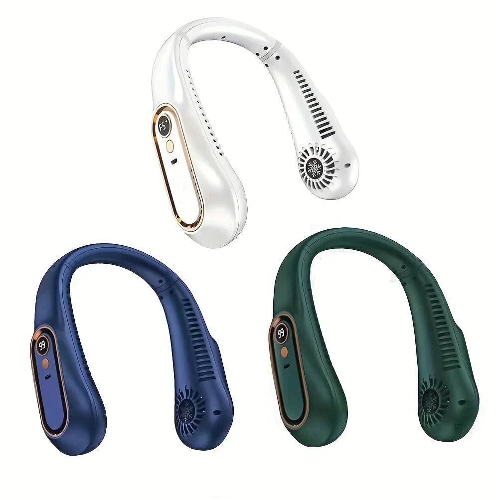 Bladeless Neck Fan with Digital Display