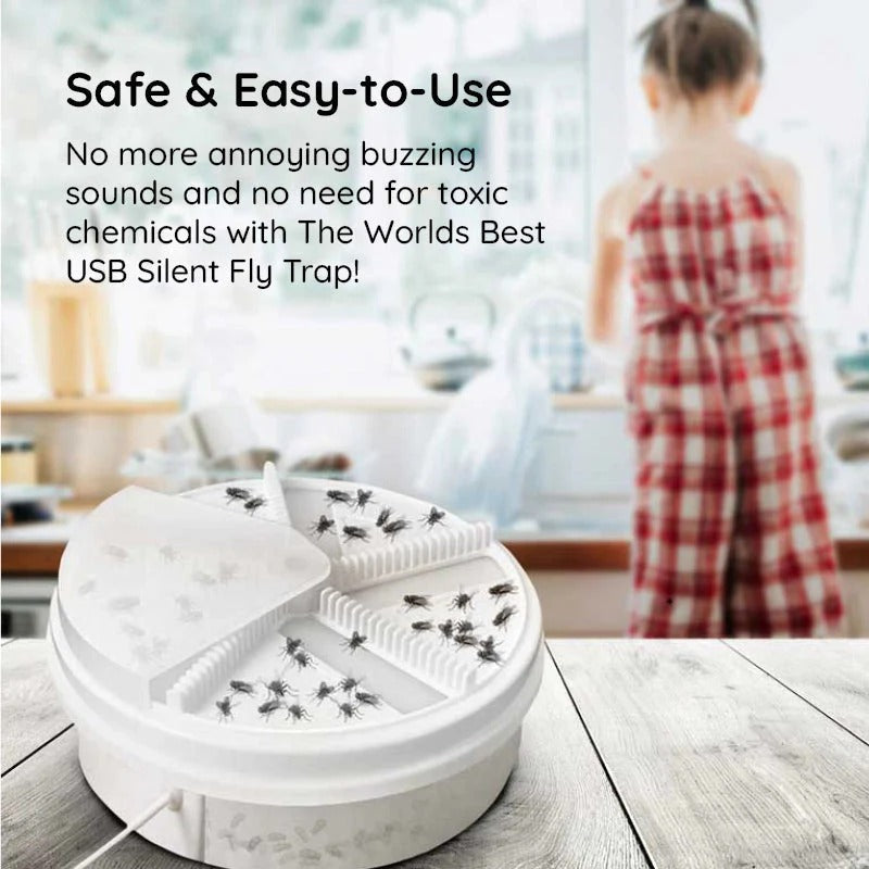 USB Silent Fly Trap with Rotating Arm