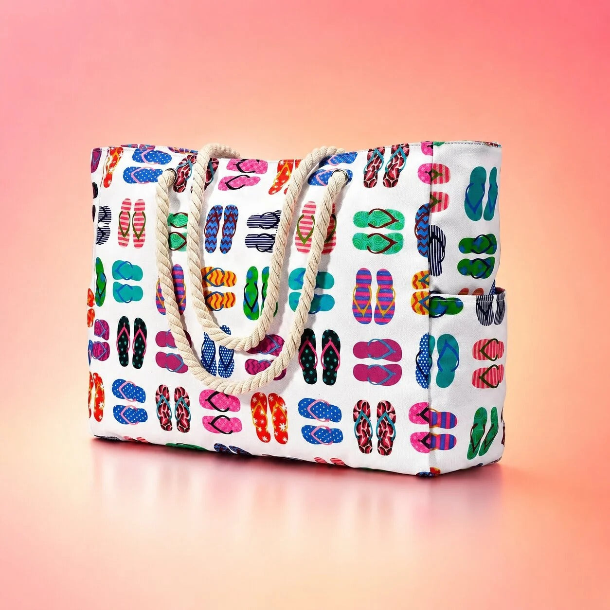XXL Beach Bag with Zipper