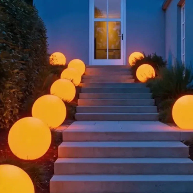 Spherical LED Outdoor Garden Lamp with 16 Colours and Remote