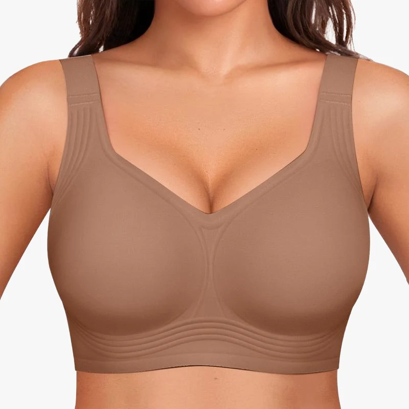 Seamless Wireless Gel-Strip Support Bra