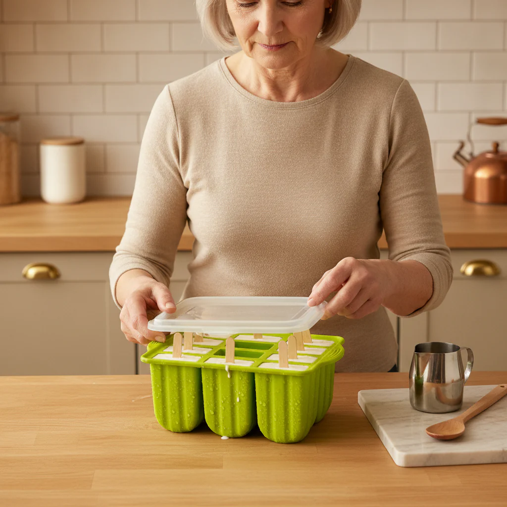 10-Cavity Silicone Popsicle Mould Set
