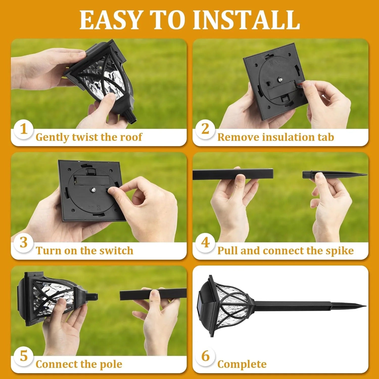 Solar LED Garden Lights (6-Pack)