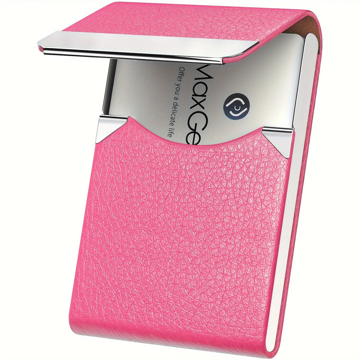 SteelGuard Business Card Holder – Stainless Steel with RFID Blocking and Magnetic Closure