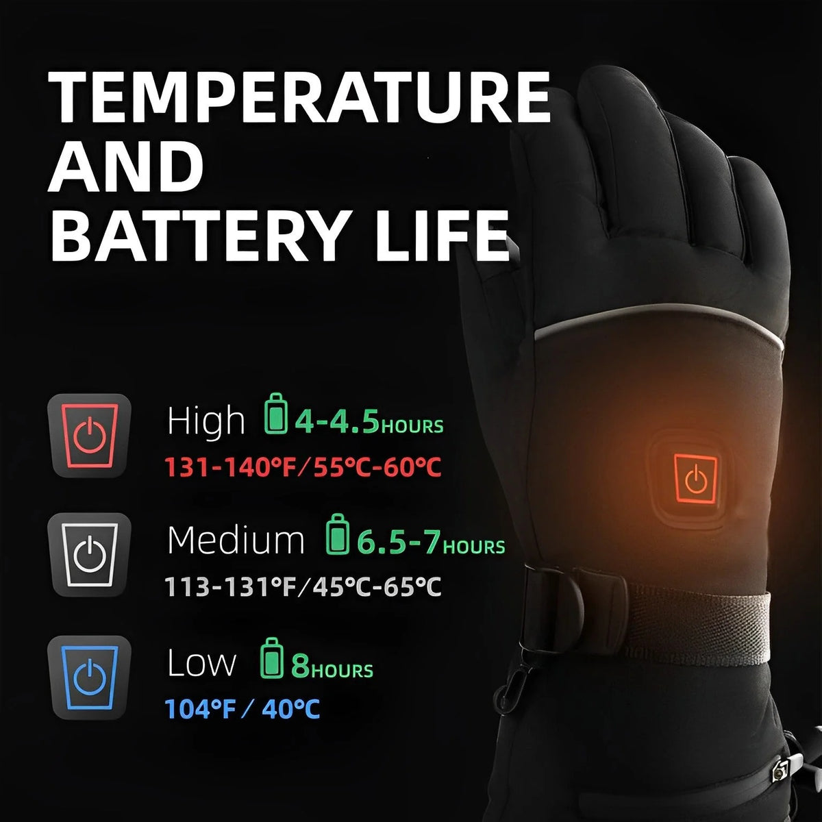 Battery Heated Winter Gloves