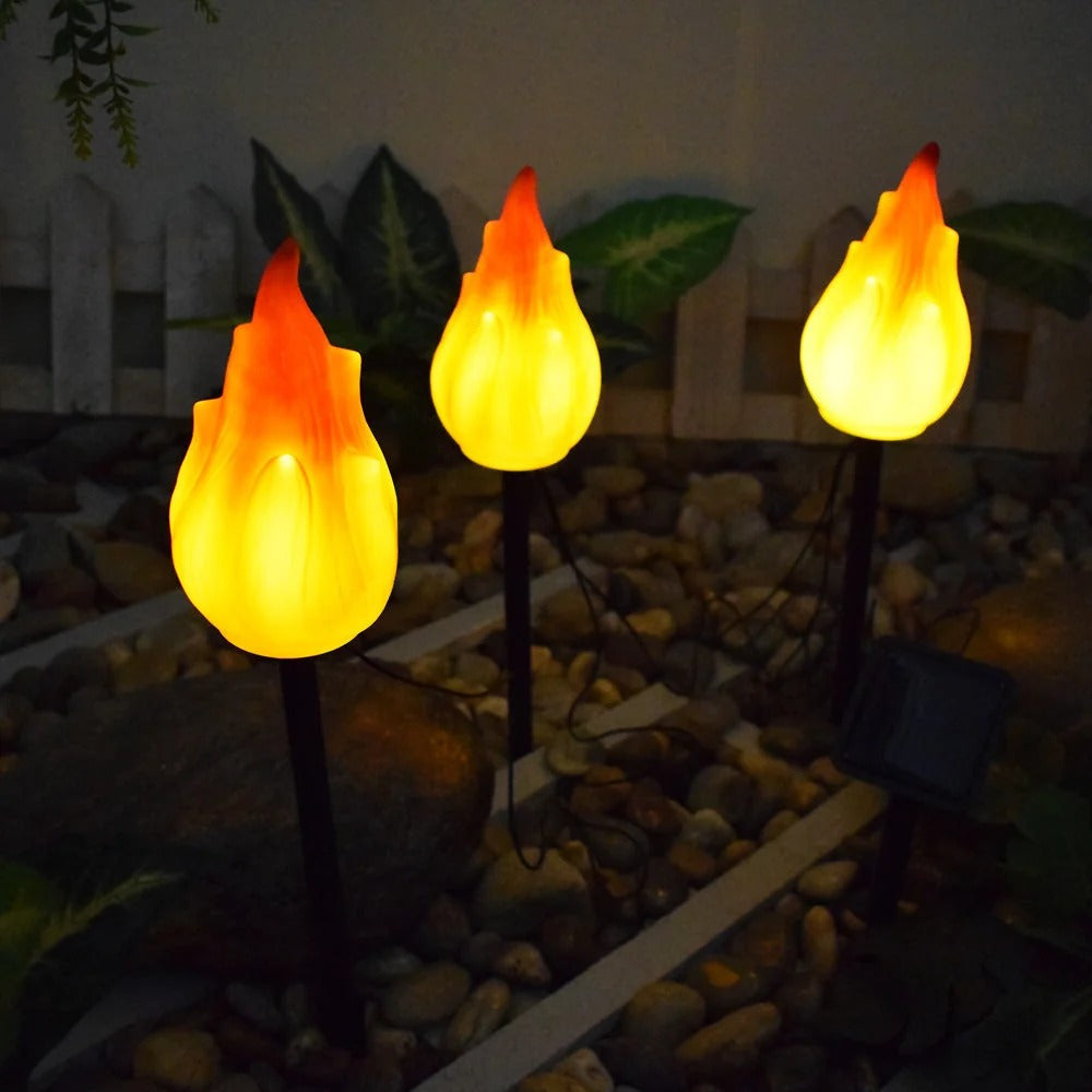 Solar LED Garden Stake Yellow and Red