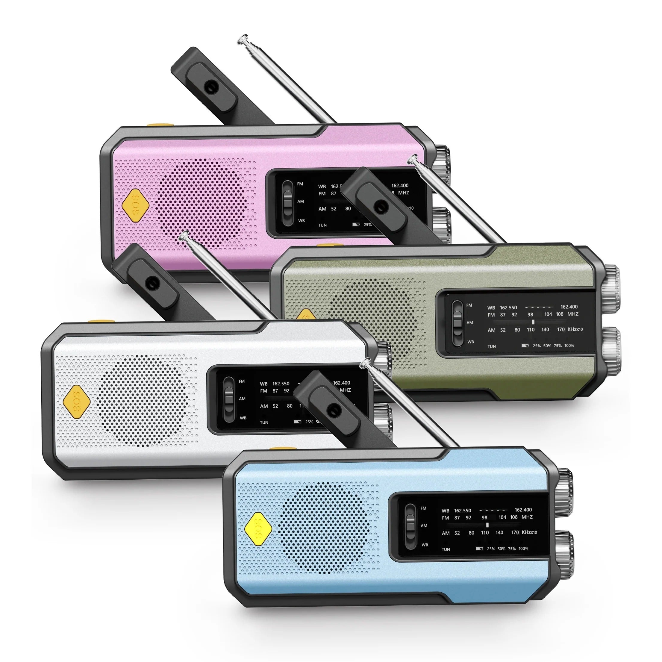 Hand Crank Emergency Radio with Solar and Flashlight