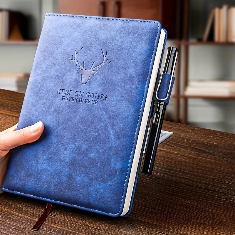 360-Page Faux Leather Notebook with Bookmark
