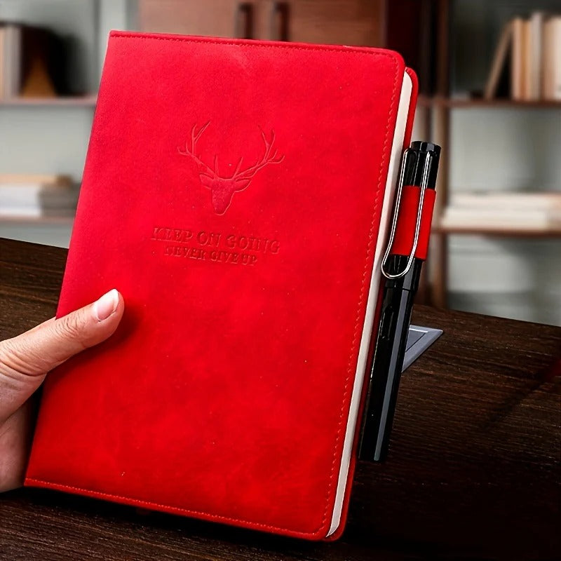 360-Page Faux Leather Notebook with Bookmark