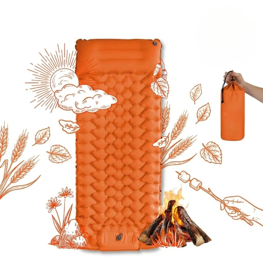 Inflatable Camping Mattress with Foot Pump
