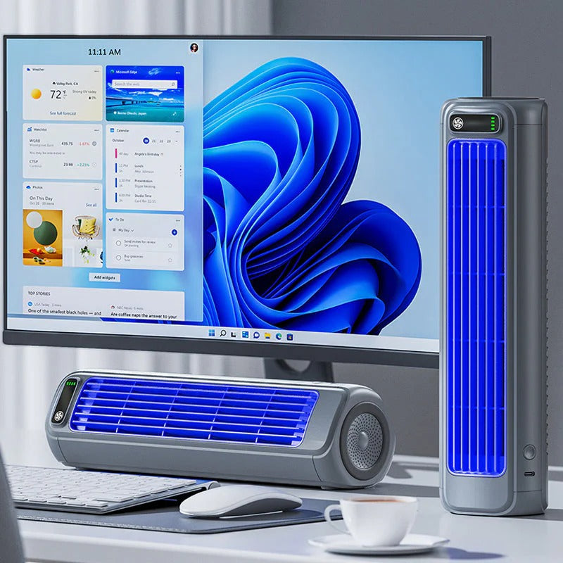 Portable Wireless Rechargeable Bladeless Air Cooler Fan for Home and Office
