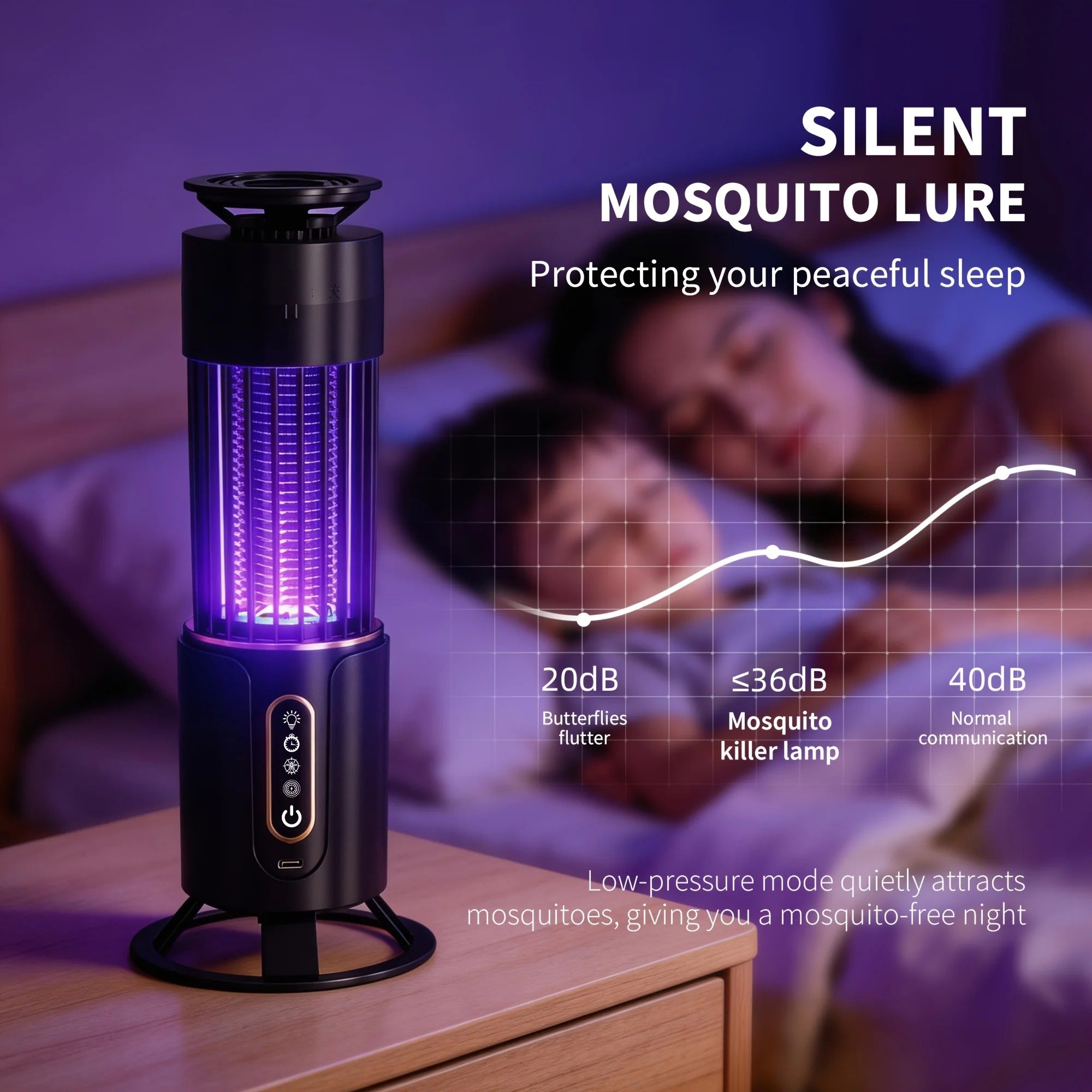 Rechargeable Silent Mosquito Lamp