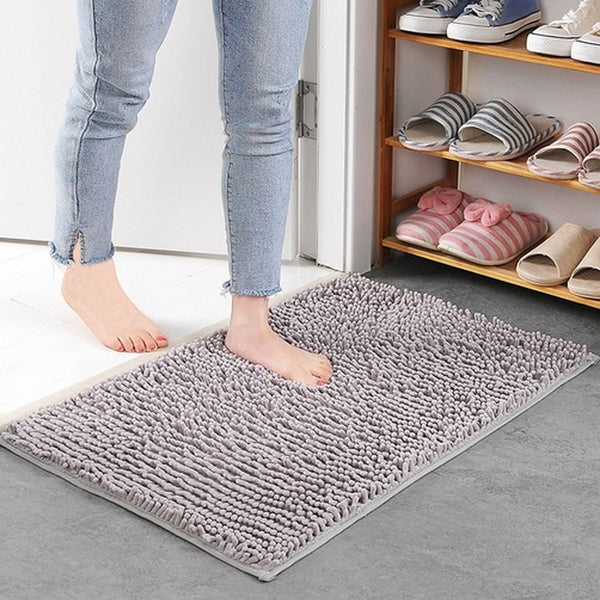 Soft Chenille Bath Mat with Memory Foam
