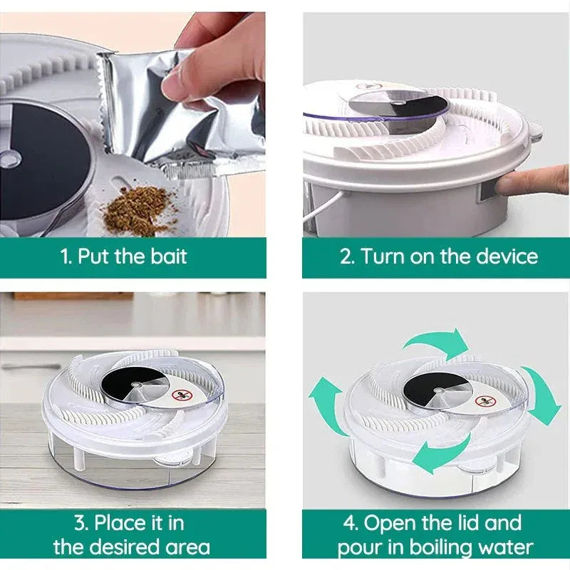 USB Silent Fly Trap with Rotating Arm