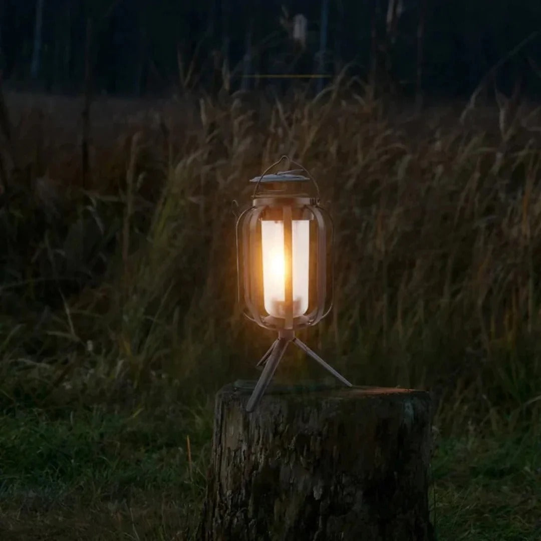 Solar LED Flame Effect Lantern