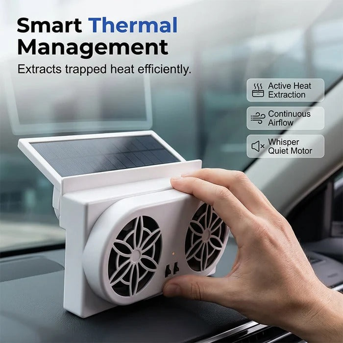 Solar-Powered Car Window Fan