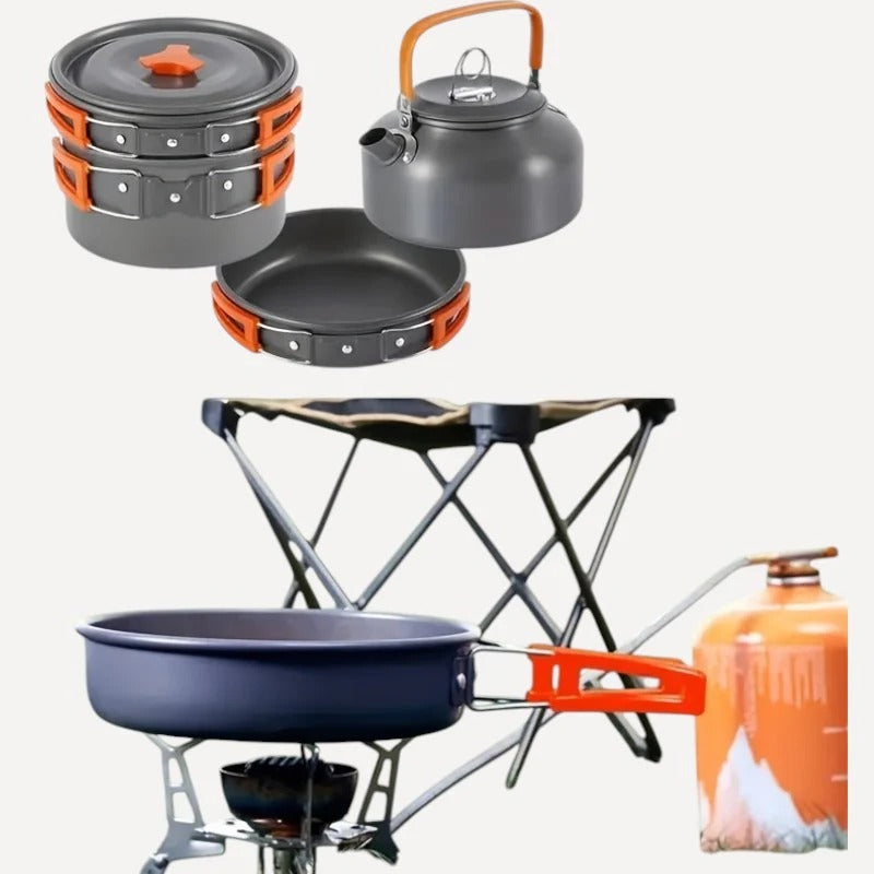 Camping Cookware Set for 4-5 People