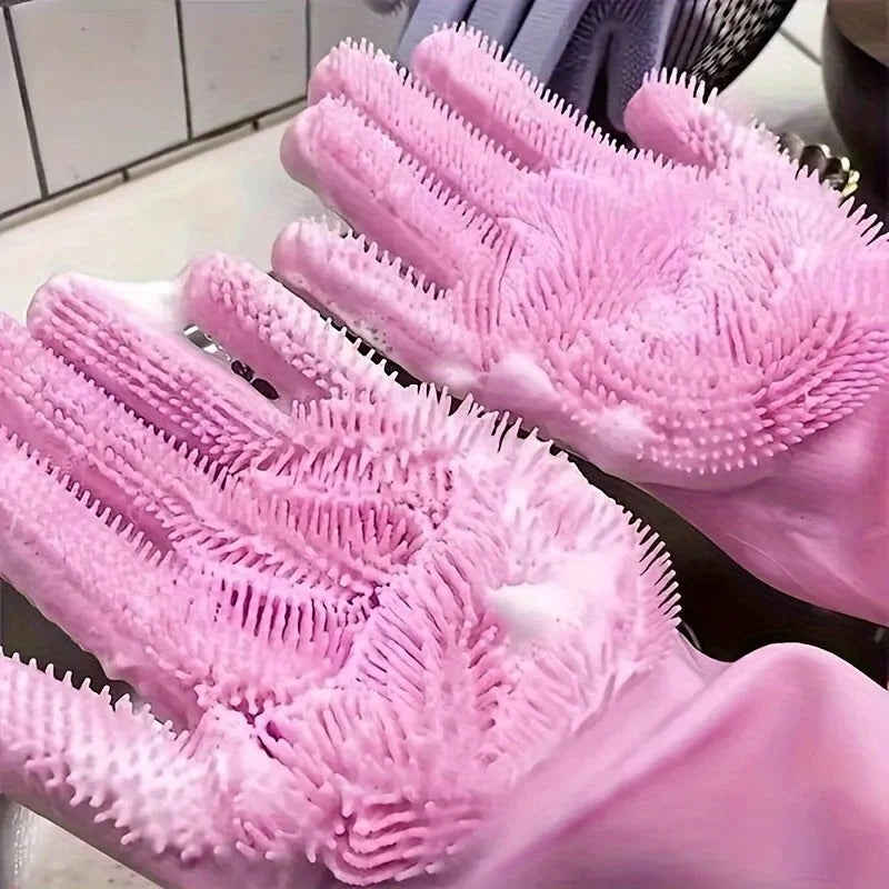 Silicone Dish Scrubbing Gloves