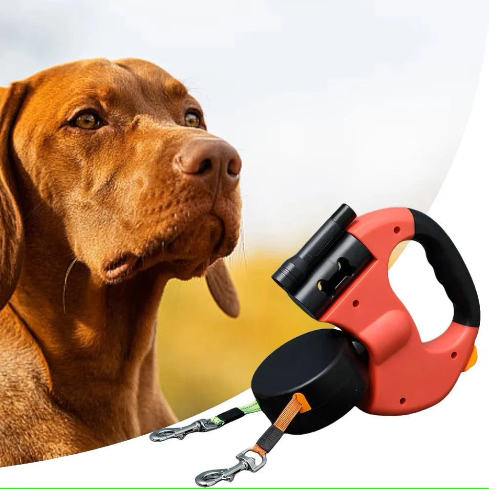 Double Dog Leash with LED Light