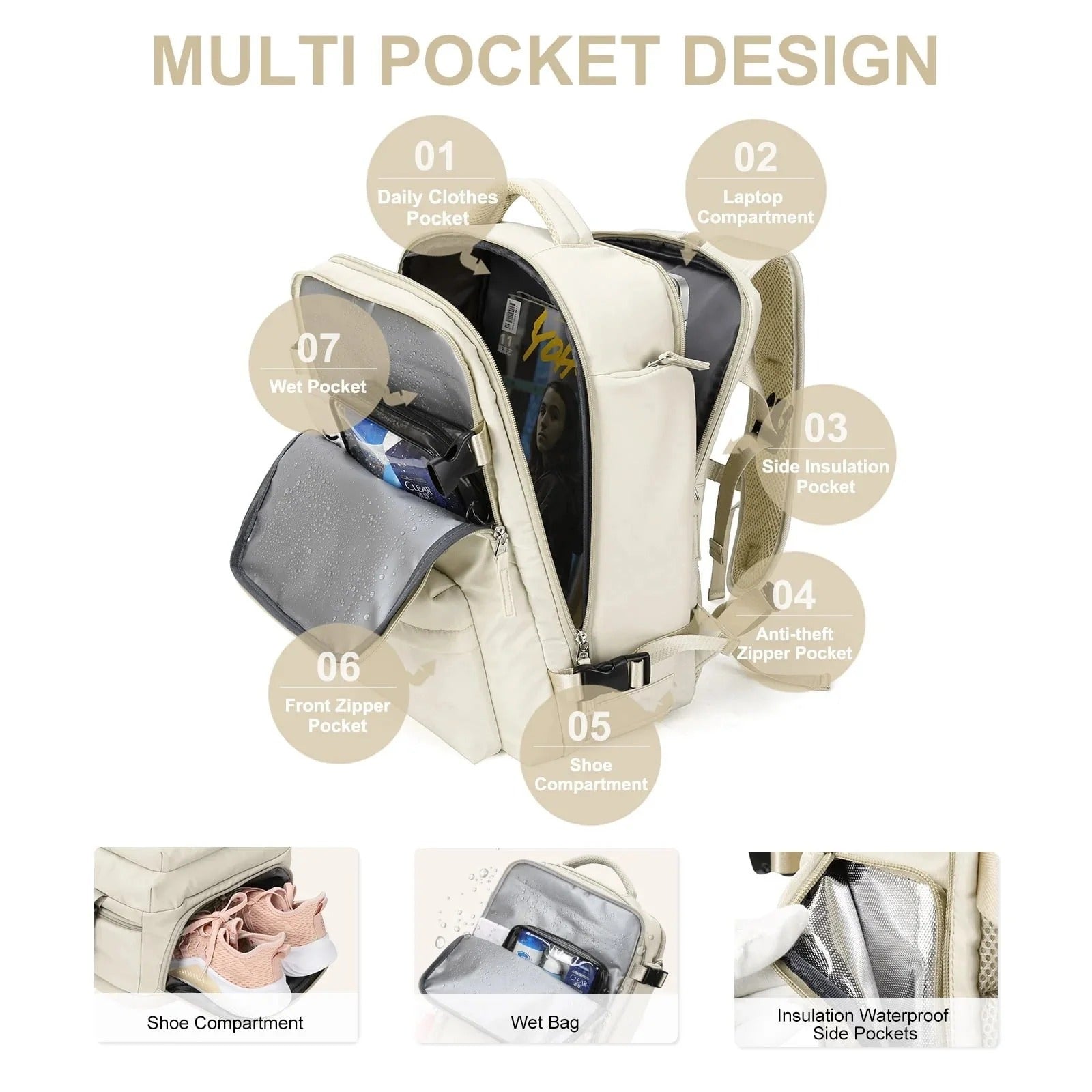 Women's 35L Waterproof Travel Backpack
