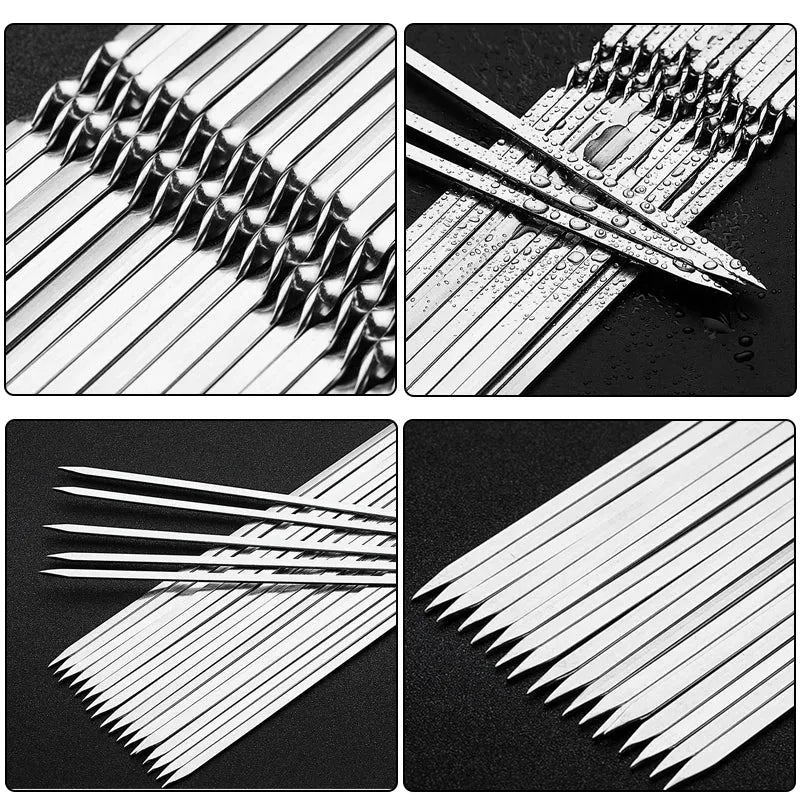 Reusable Stainless Steel BBQ Skewers
