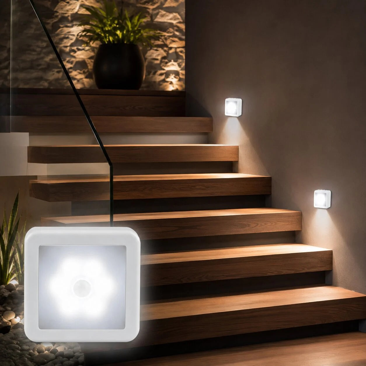 LED Night Light with Motion Sensor, Set of 3