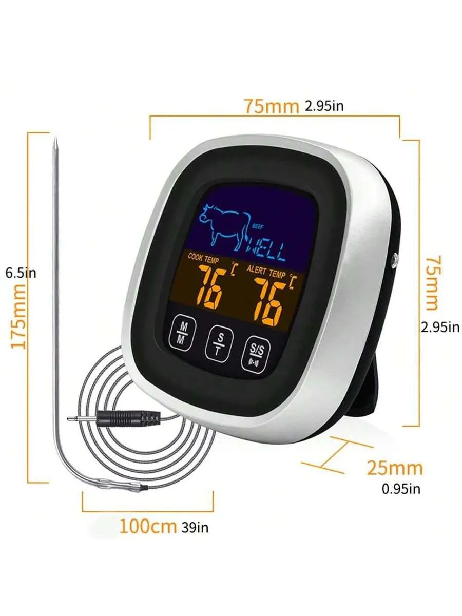 Digital Meat Thermometer with Touchscreen