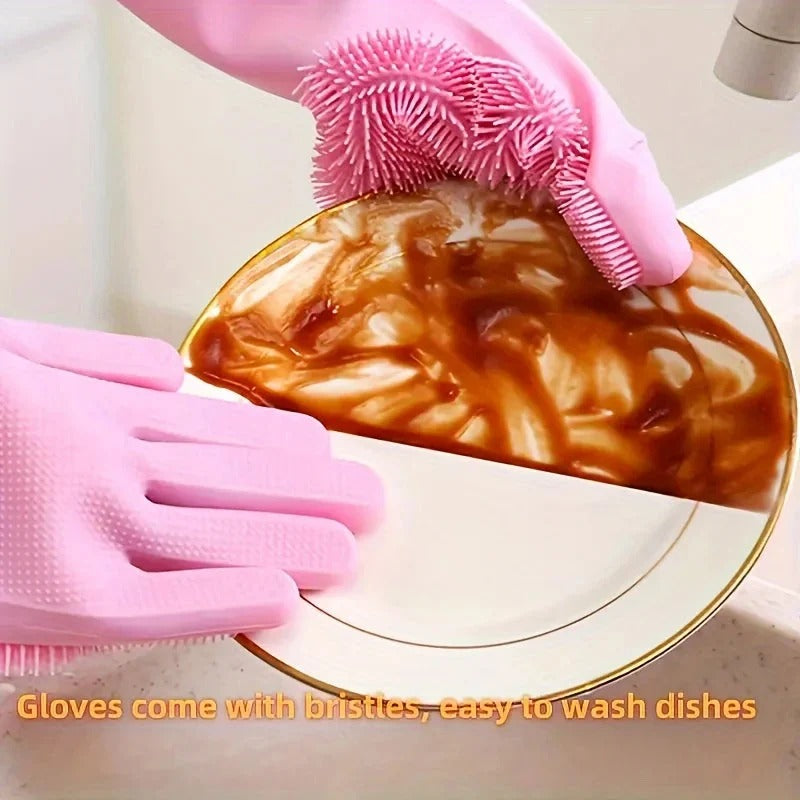 Silicone Dish Scrubbing Gloves