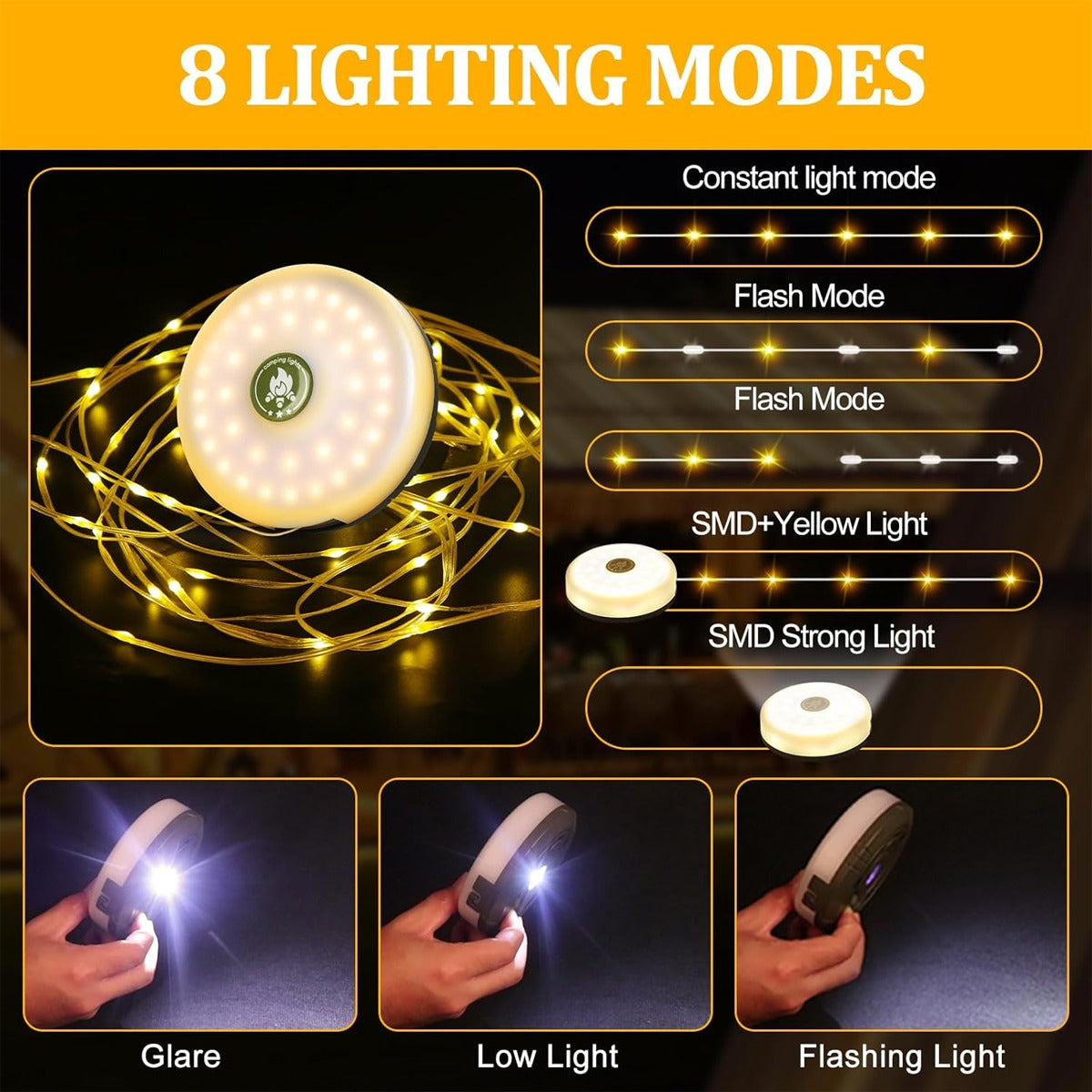 Rechargeable Waterproof Outdoor String Light (10 m)