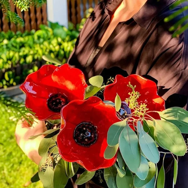 Flower-Shaped Bird Bath Garden Stake