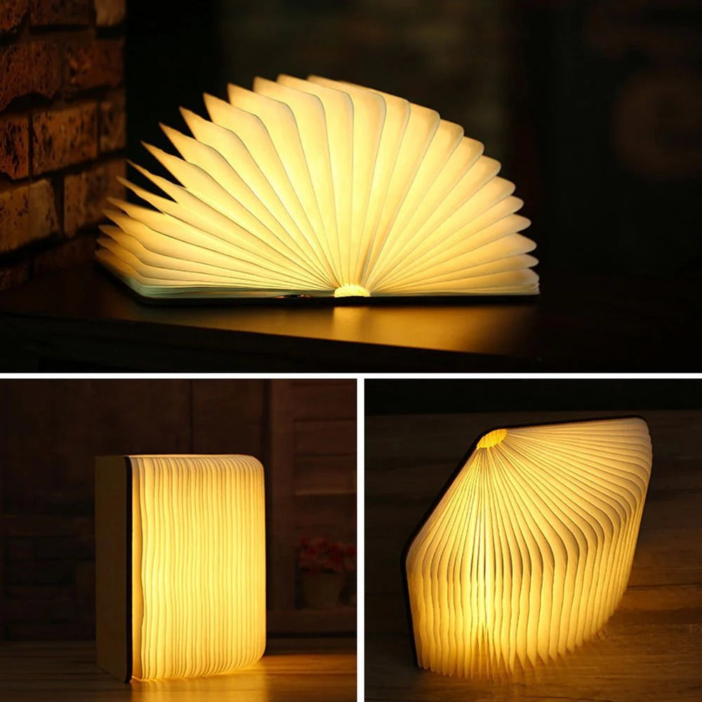 Foldable Wooden Rechargeable Book Light