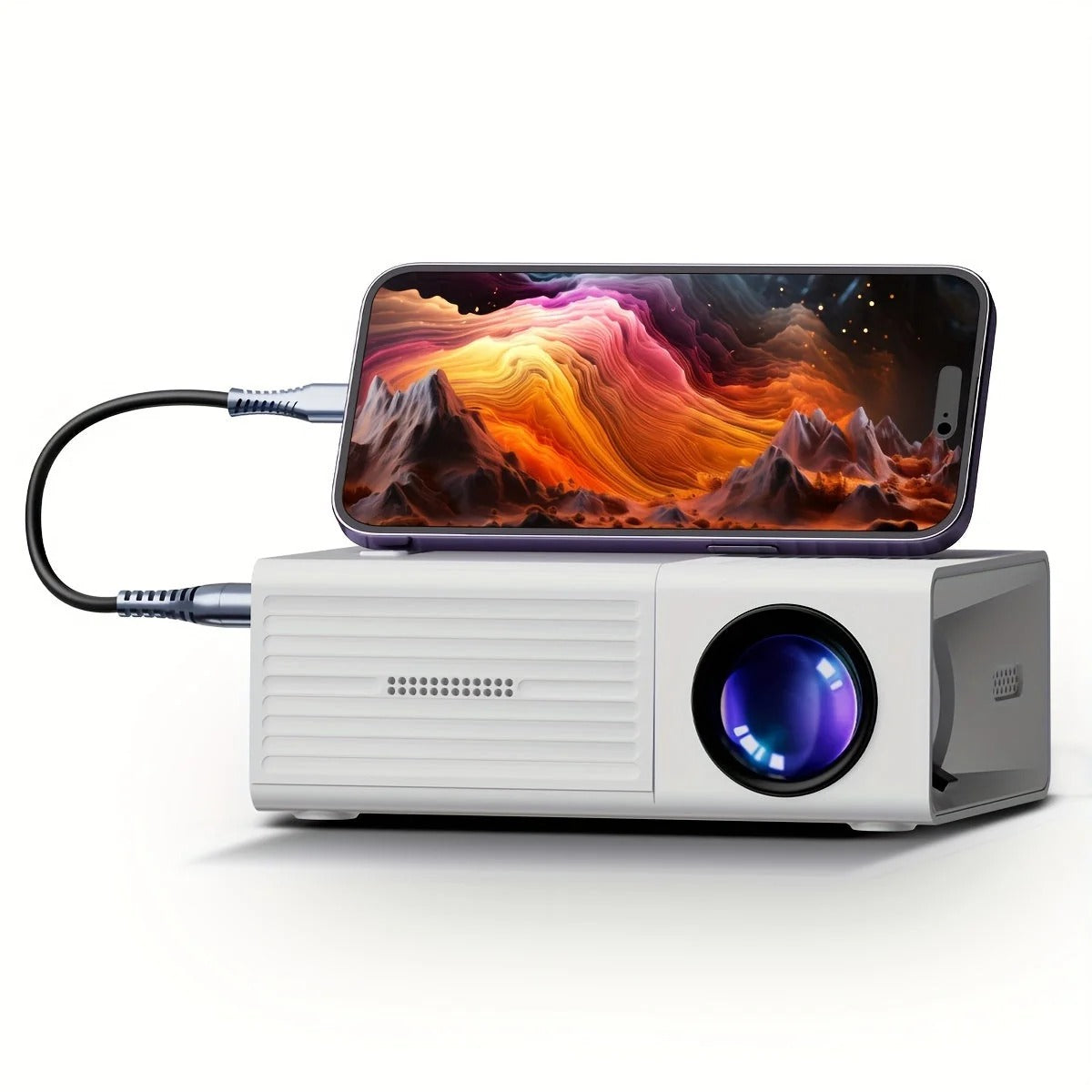 Portable Mini Projector 3000 Lumens with HDMI and USB