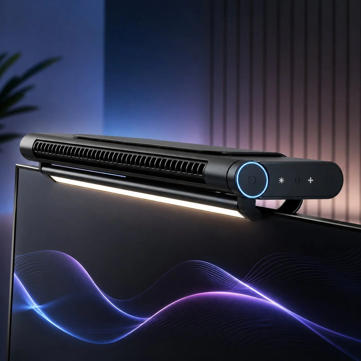 Bladeless USB Desk Fan with LED Light