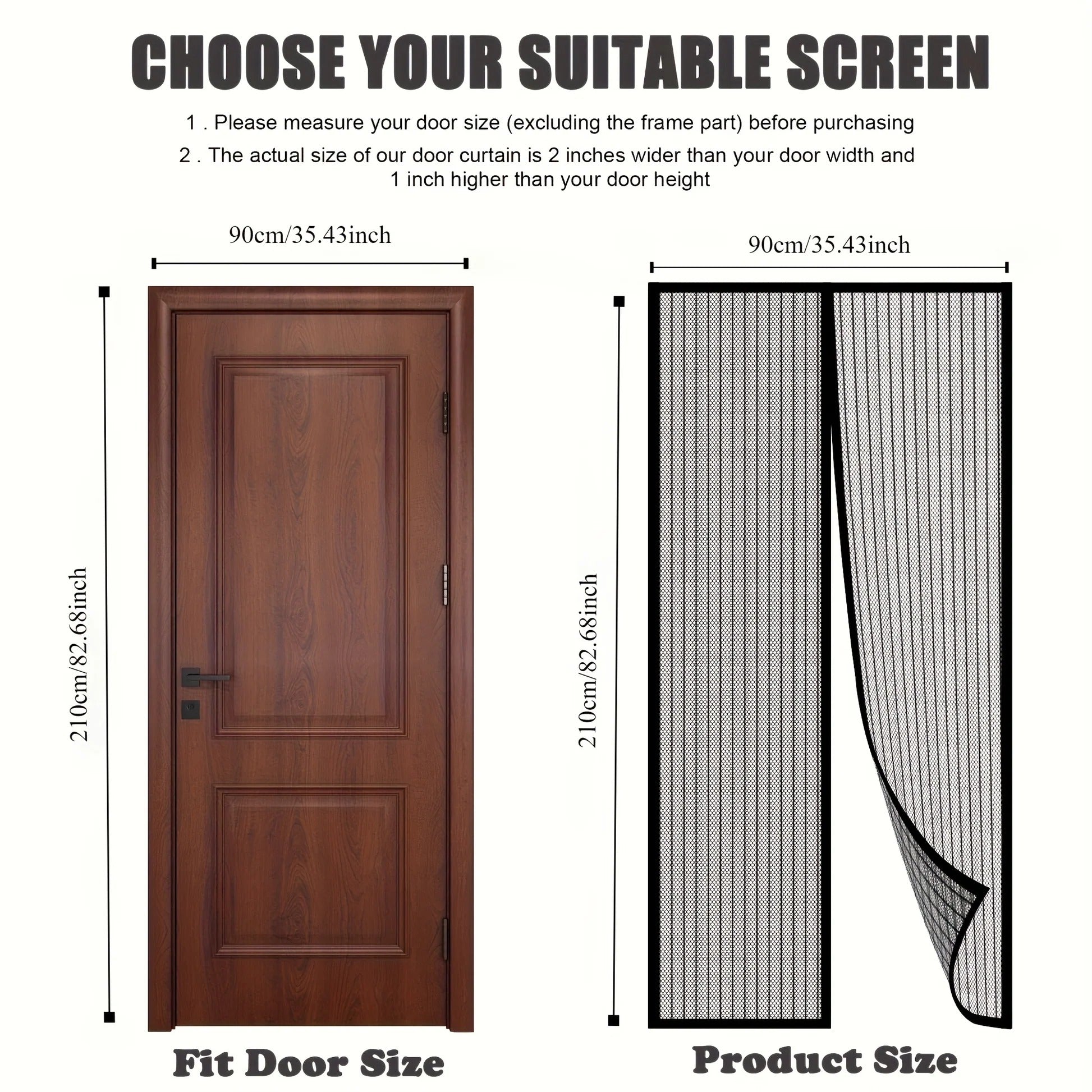 Self-Closing Magnetic Insect Screen Door