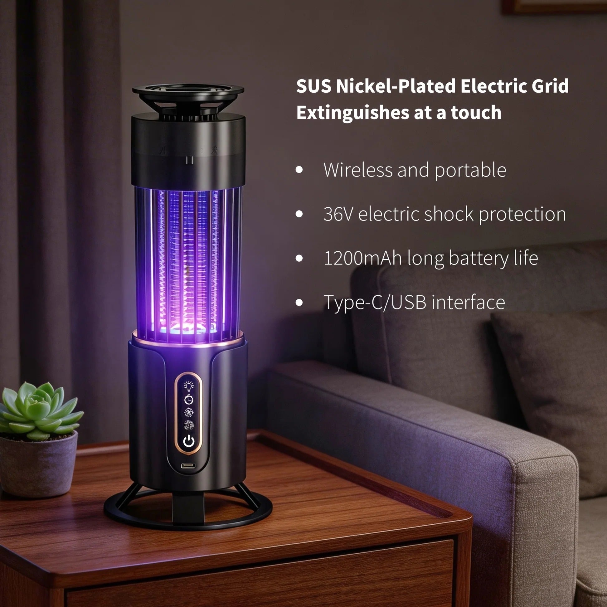 Rechargeable Silent Mosquito Lamp