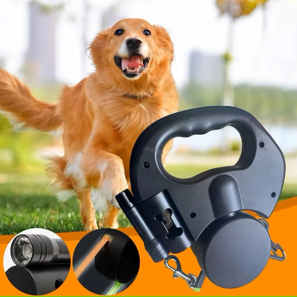 Double Dog Leash with LED Light