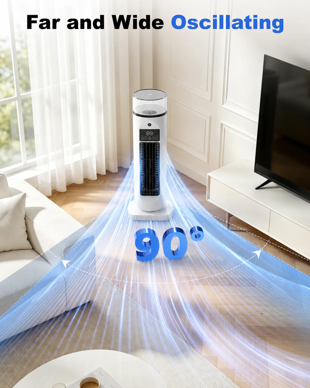 Portable 4-in-1 Room Cooler with Remote and Timer