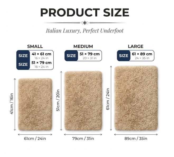Ultra Soft Plush Microfiber Non Slip Shaggy Bath Rug for Bathroom