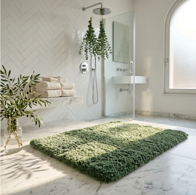 Ultra Soft Plush Microfiber Non Slip Shaggy Bath Rug for Bathroom