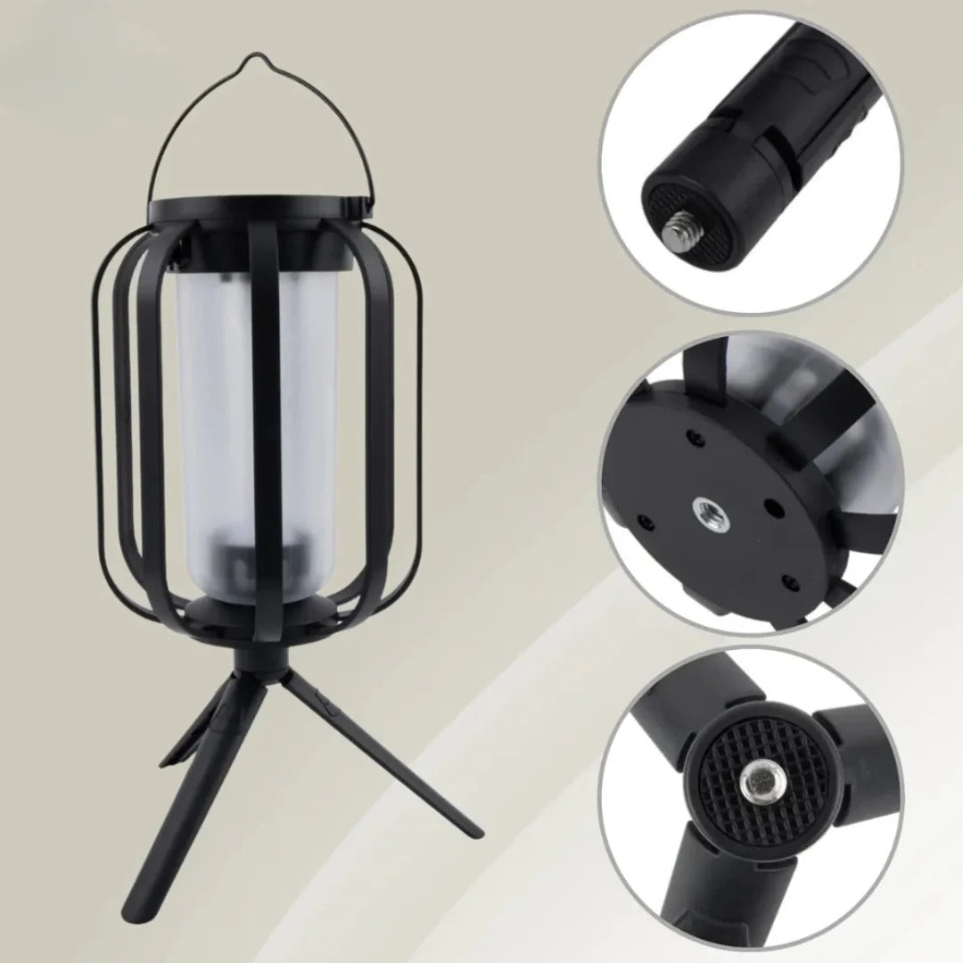 Solar LED Lantern with Flame Effect