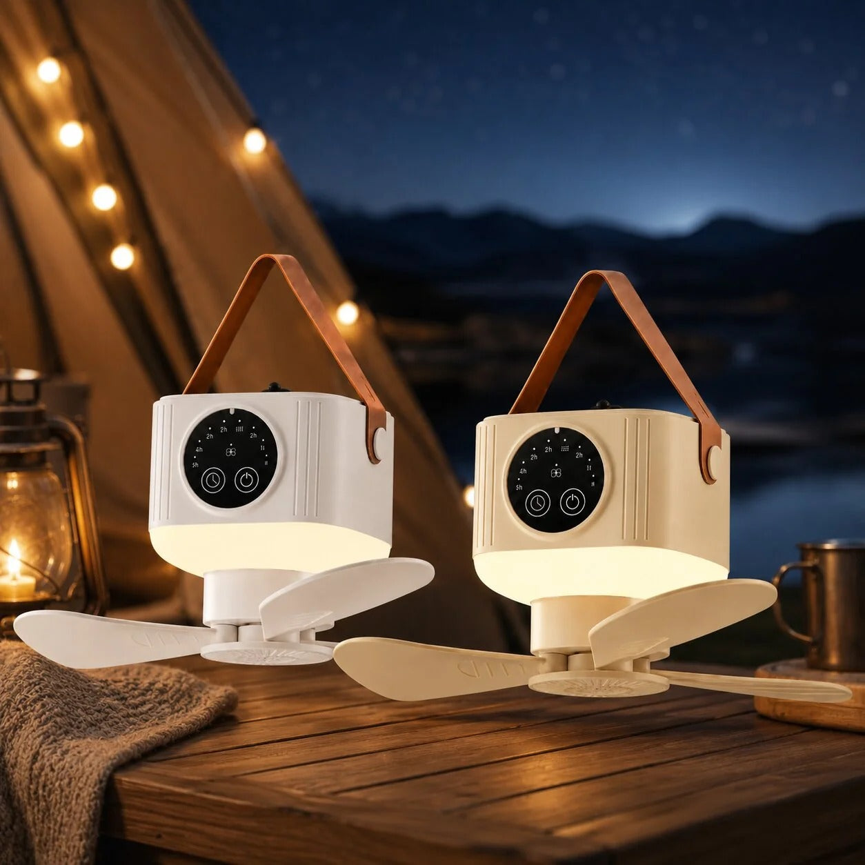 Camping Fan with LED Light